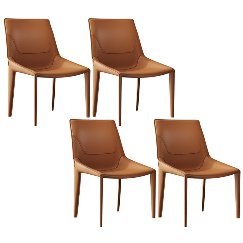 Contemporary Chair Armless Chairs for Kitchen with Metal Legs