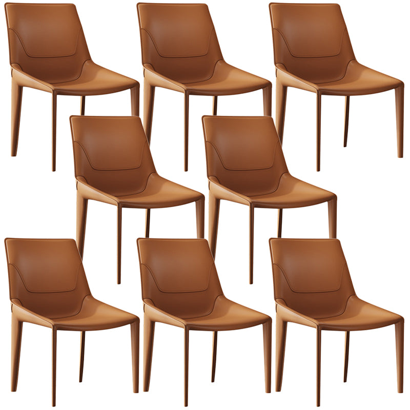 Contemporary Chair Armless Chairs for Kitchen with Metal Legs