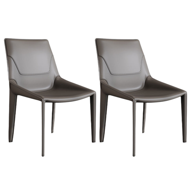 Contemporary Chair Armless Chairs for Kitchen with Metal Legs