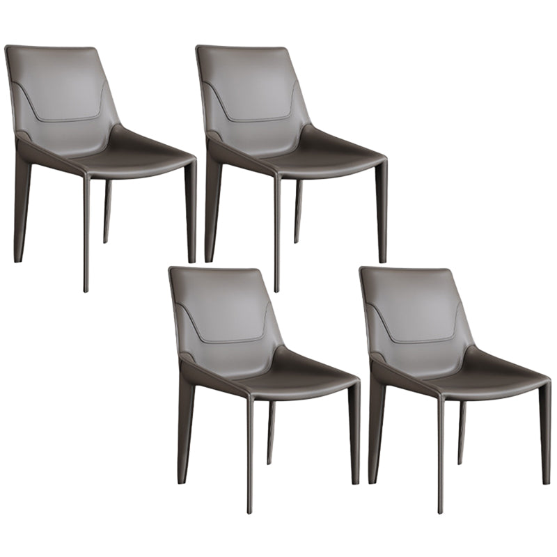 Contemporary Chair Armless Chairs for Kitchen with Metal Legs