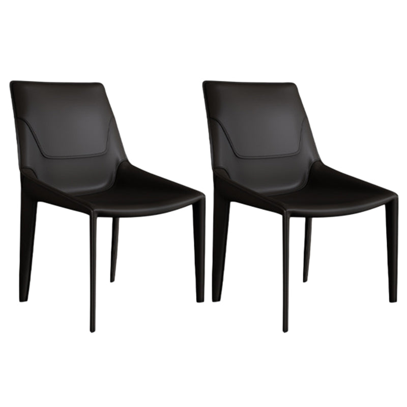 Contemporary Chair Armless Chairs for Kitchen with Metal Legs