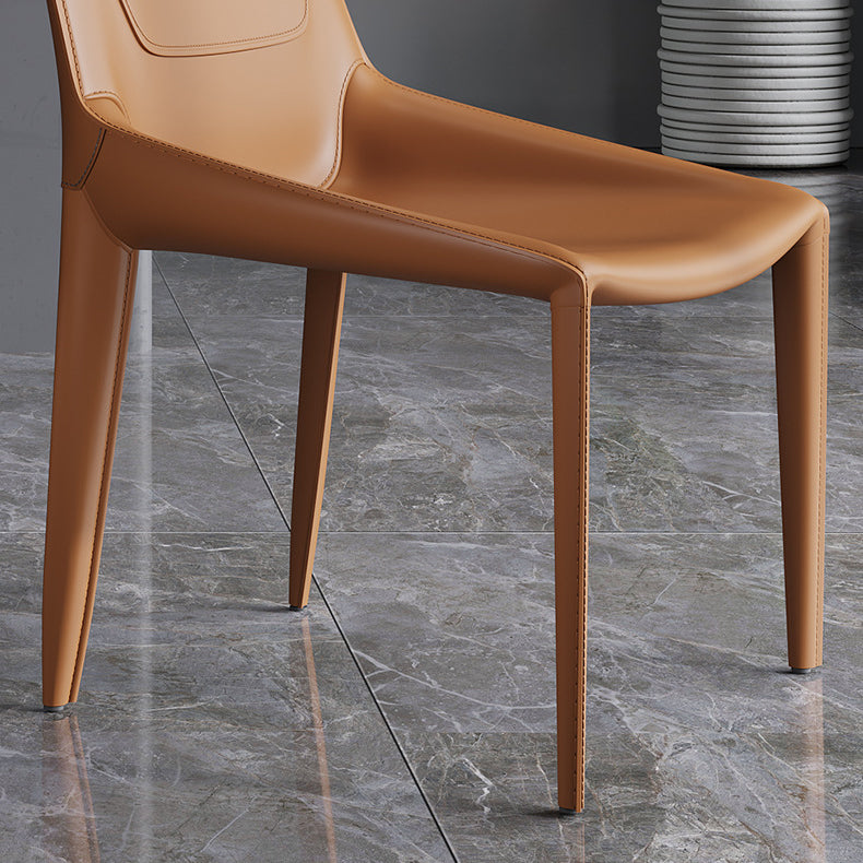 Contemporary Chair Armless Chairs for Kitchen with Metal Legs