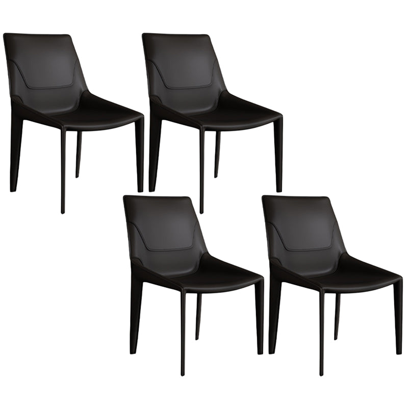 Contemporary Chair Armless Chairs for Kitchen with Metal Legs