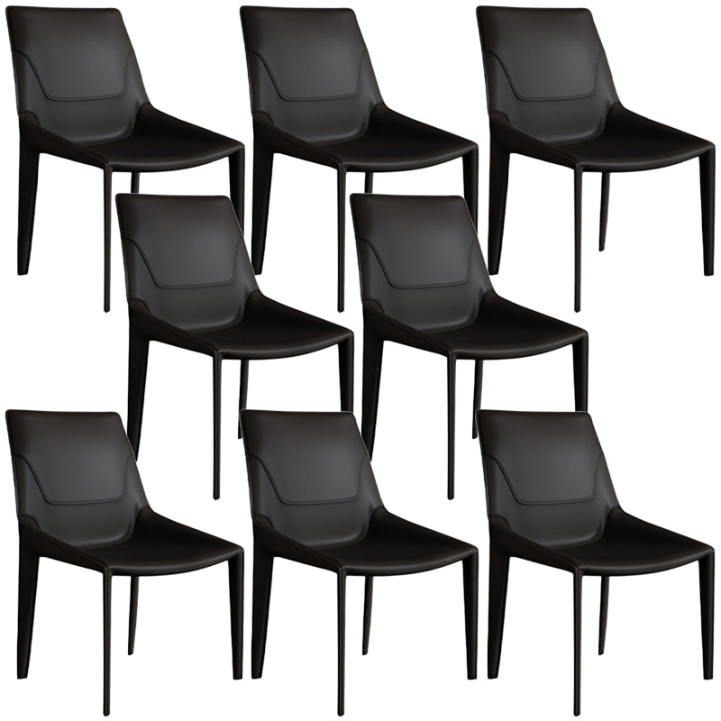 Contemporary Chair Armless Chairs for Kitchen with Metal Legs