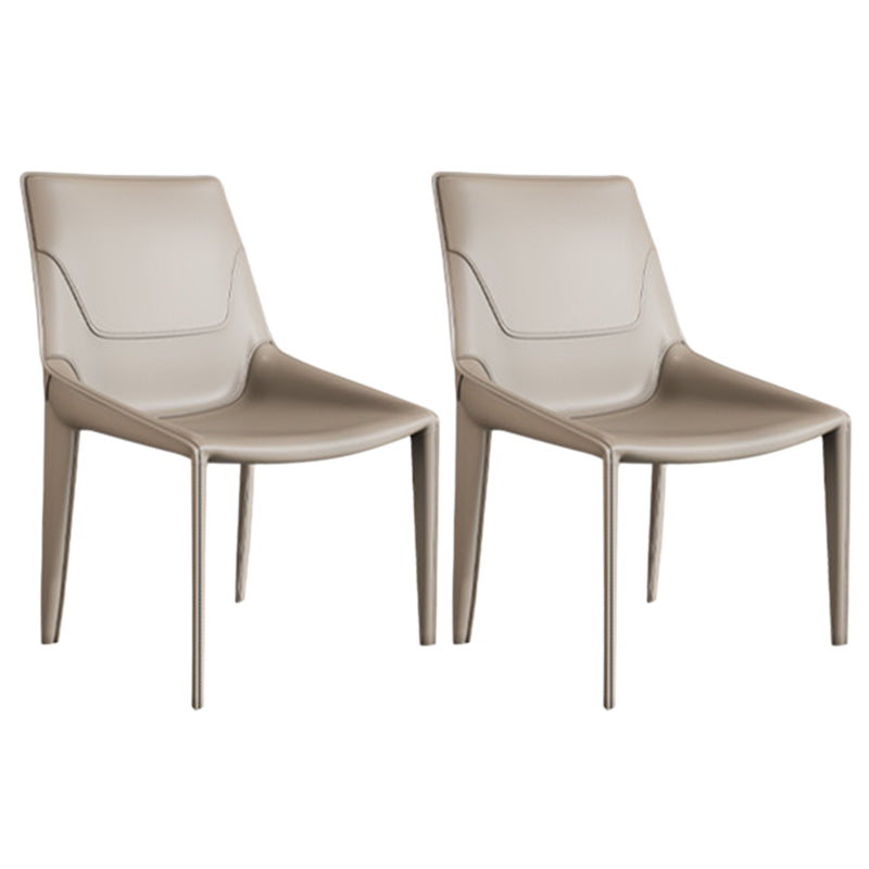 Contemporary Chair Armless Chairs for Kitchen with Metal Legs