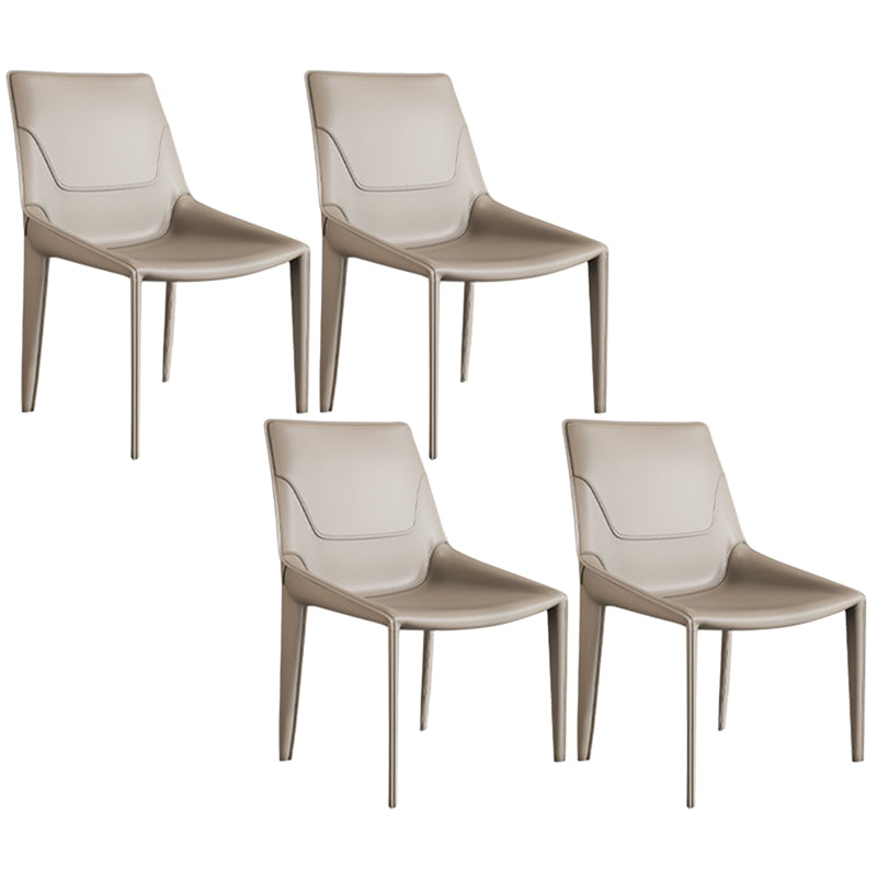 Contemporary Chair Armless Chairs for Kitchen with Metal Legs