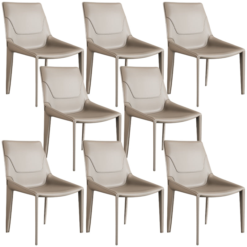 Contemporary Chair Armless Chairs for Kitchen with Metal Legs