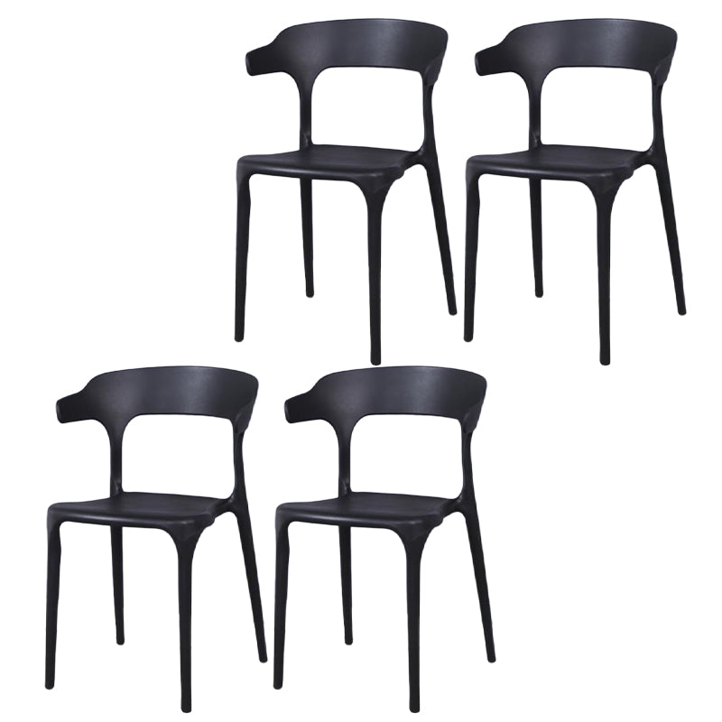 Contemporary Style Chair Armless Chair for Kitchen with Plastic Legs