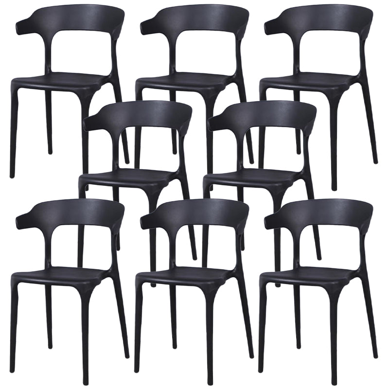 Contemporary Style Chair Armless Chair for Kitchen with Plastic Legs