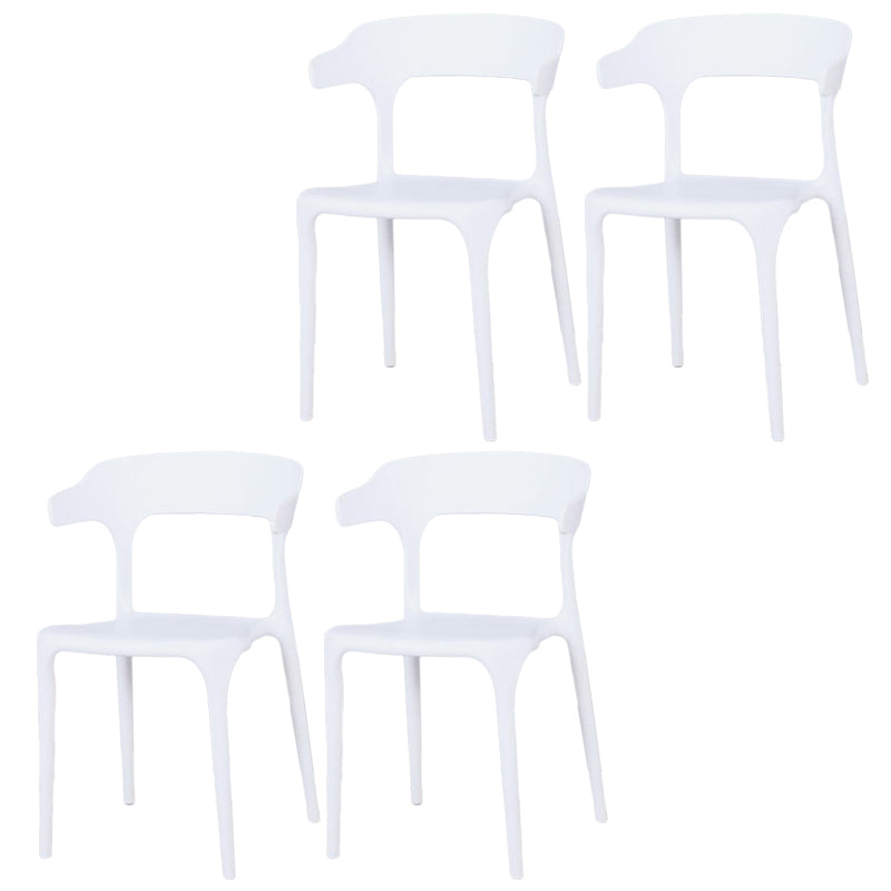 Contemporary Style Chair Armless Chair for Kitchen with Plastic Legs