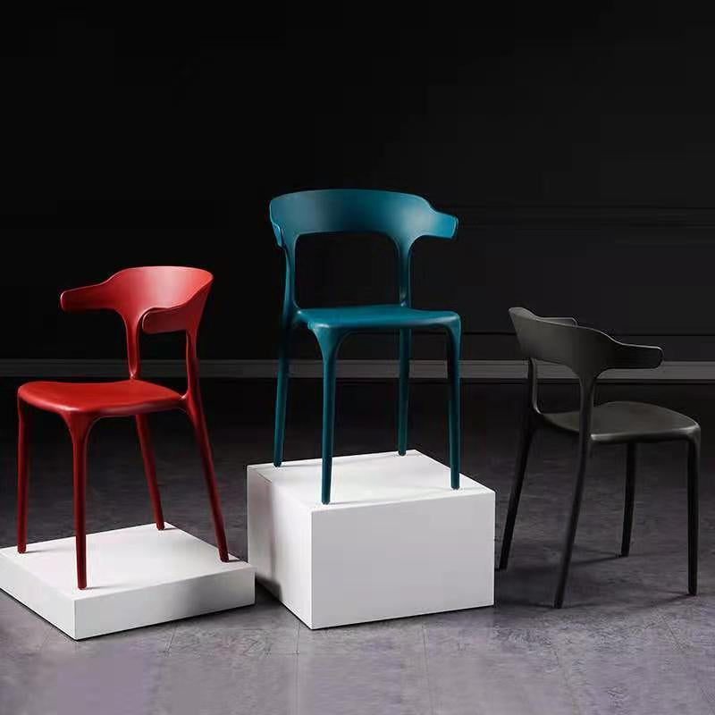 Contemporary Style Chair Armless Chair for Kitchen with Plastic Legs