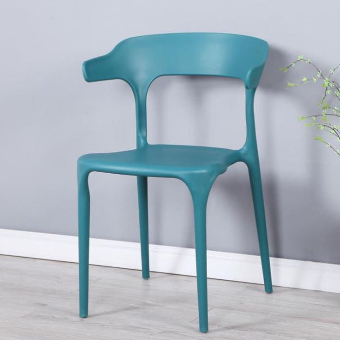 Contemporary Style Chair Armless Chair for Kitchen with Plastic Legs