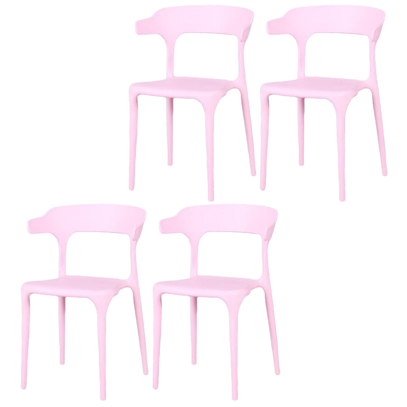 Contemporary Style Chair Armless Chair for Kitchen with Plastic Legs