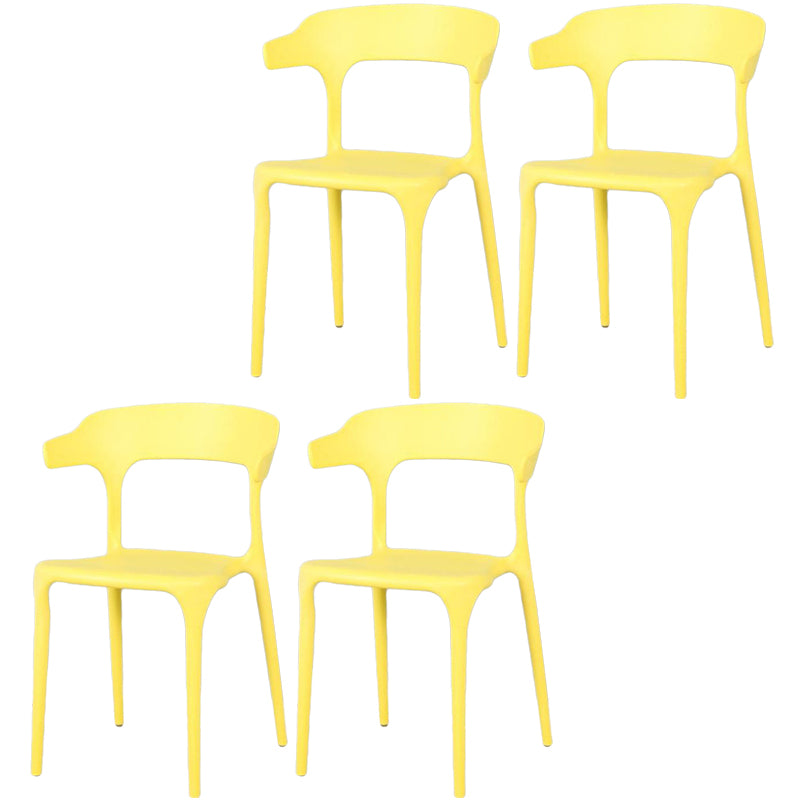 Contemporary Style Chair Armless Chair for Kitchen with Plastic Legs