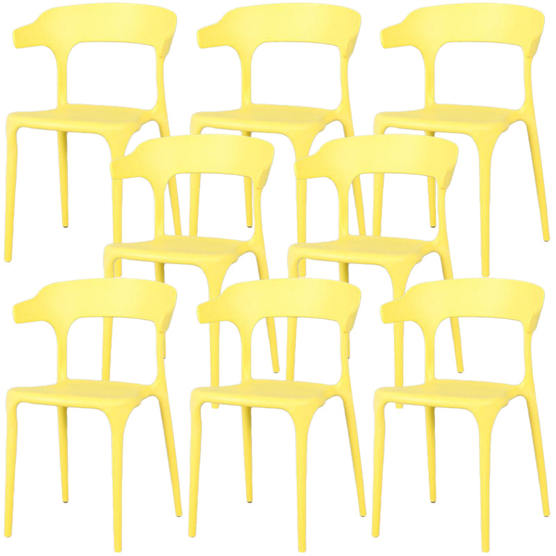 Contemporary Style Chair Armless Chair for Kitchen with Plastic Legs