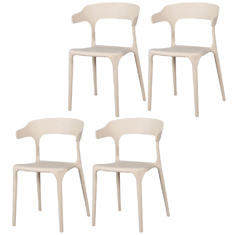 Contemporary Style Chair Armless Chair for Kitchen with Plastic Legs