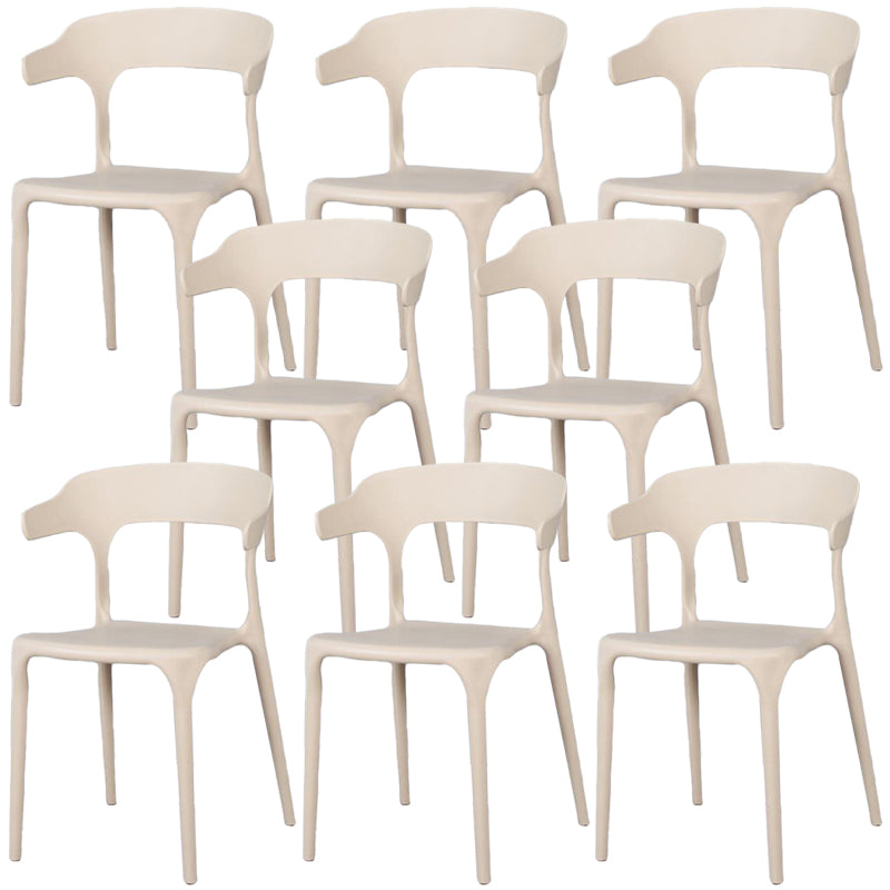 Contemporary Style Chair Armless Chair for Kitchen with Plastic Legs