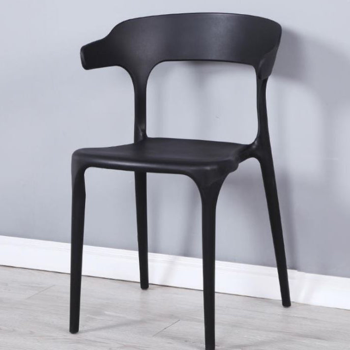 Contemporary Style Chair Armless Chair for Kitchen with Plastic Legs