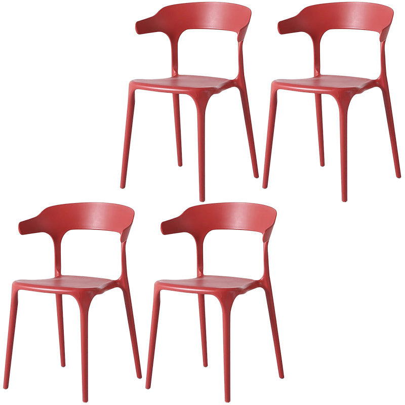 Contemporary Style Chair Armless Chair for Kitchen with Plastic Legs