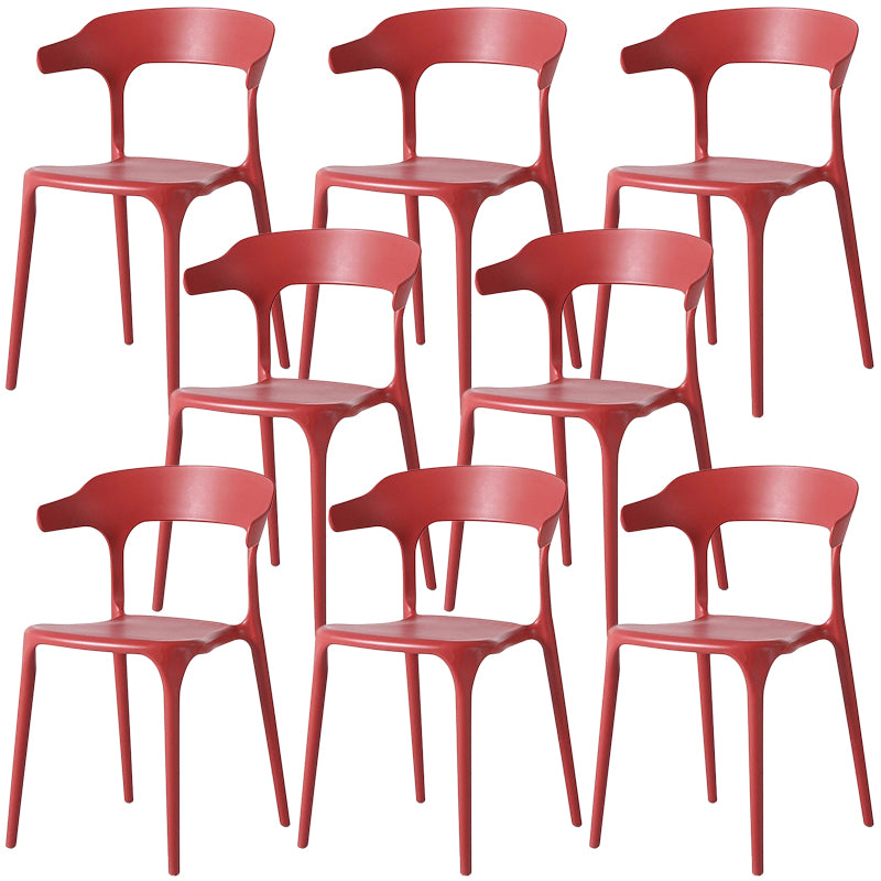 Contemporary Style Chair Armless Chair for Kitchen with Plastic Legs