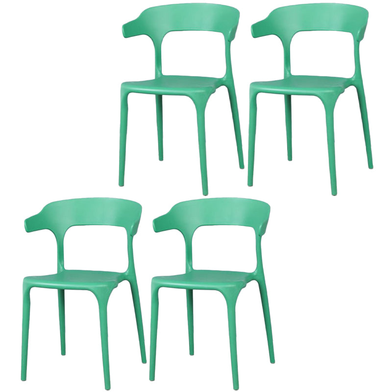 Contemporary Style Chair Armless Chair for Kitchen with Plastic Legs