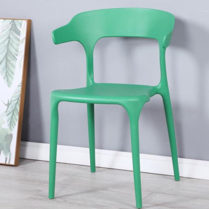 Contemporary Style Chair Armless Chair for Kitchen with Plastic Legs