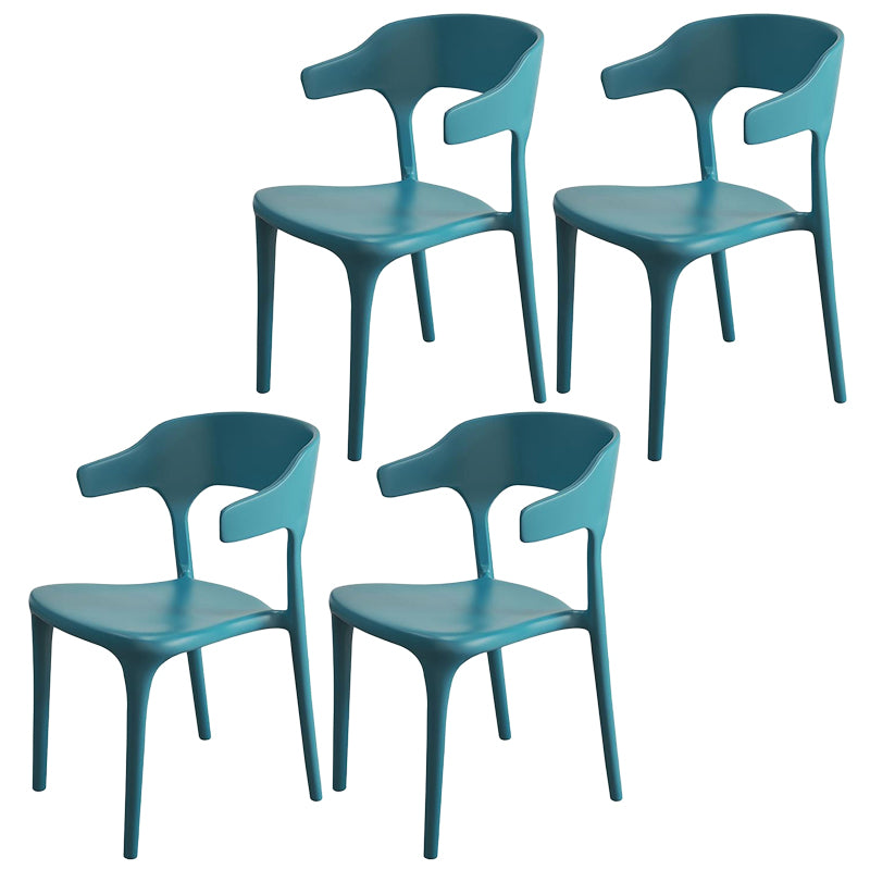 Contemporary Style Chair Armless Chair for Kitchen with Plastic Legs