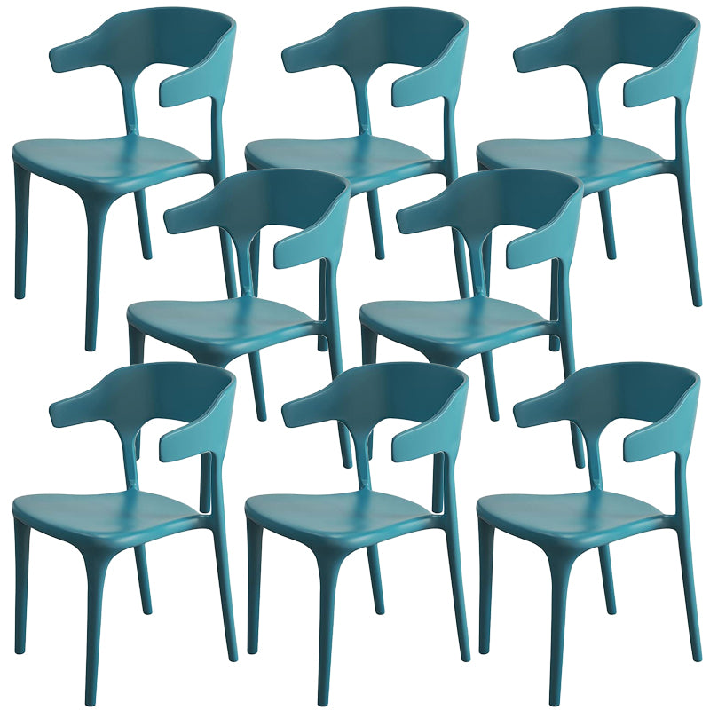 Contemporary Style Chair Armless Chair for Kitchen with Plastic Legs