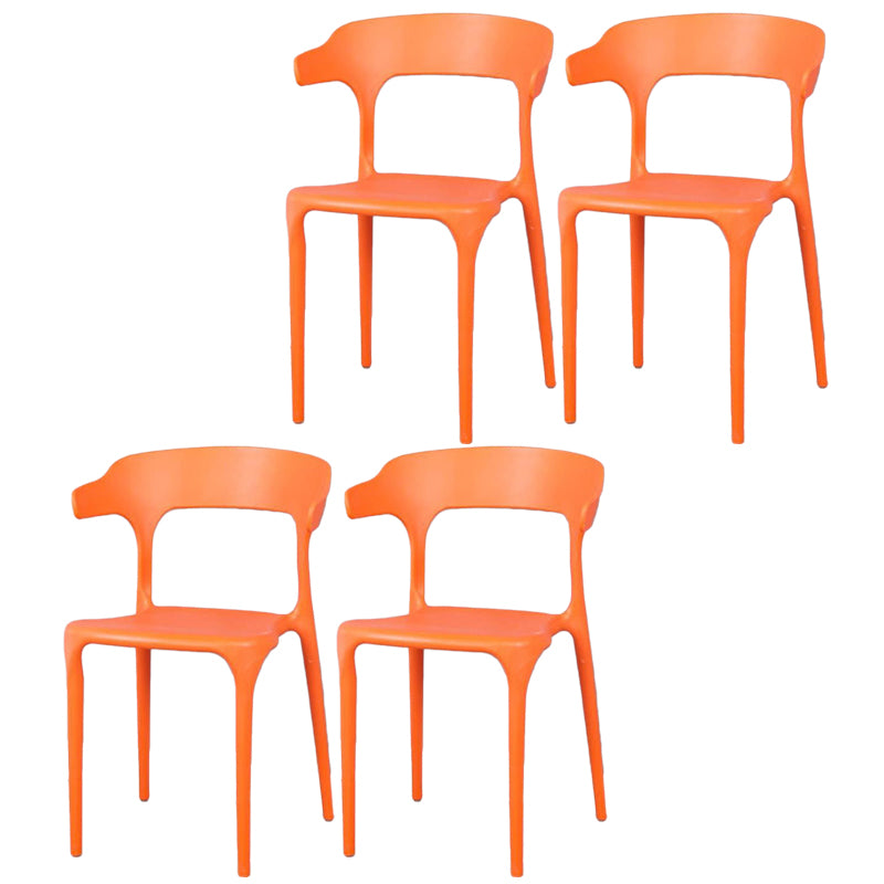 Contemporary Style Chair Armless Chair for Kitchen with Plastic Legs