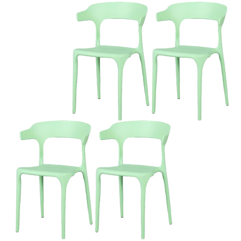 Contemporary Style Chair Armless Chair for Kitchen with Plastic Legs