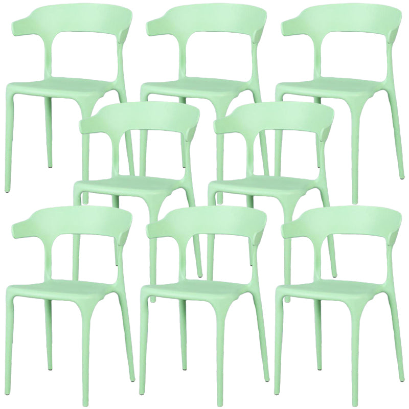 Contemporary Style Chair Armless Chair for Kitchen with Plastic Legs