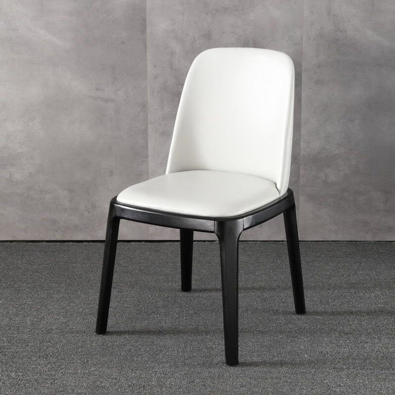 Contemporary Armless Dining Chairs Wood Parsons Furniture in Matte Finish