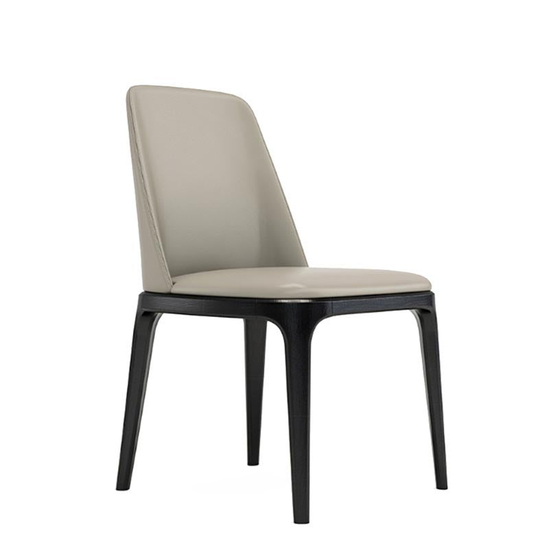 Contemporary Armless Dining Chairs Wood Parsons Furniture in Matte Finish