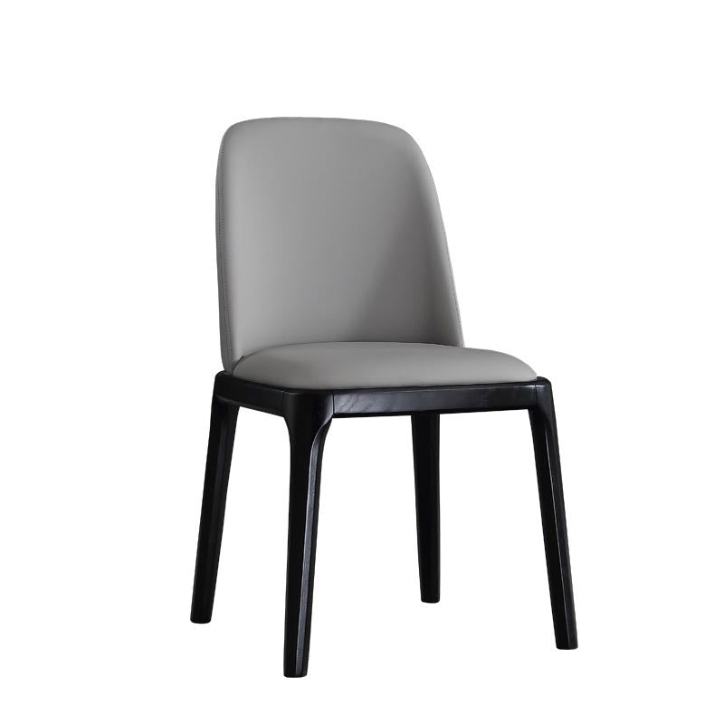 Contemporary Armless Dining Chairs Wood Parsons Furniture in Matte Finish