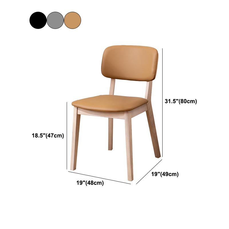 Wood Dining Side Chair Open Back Dining Side Chair for Dining Room