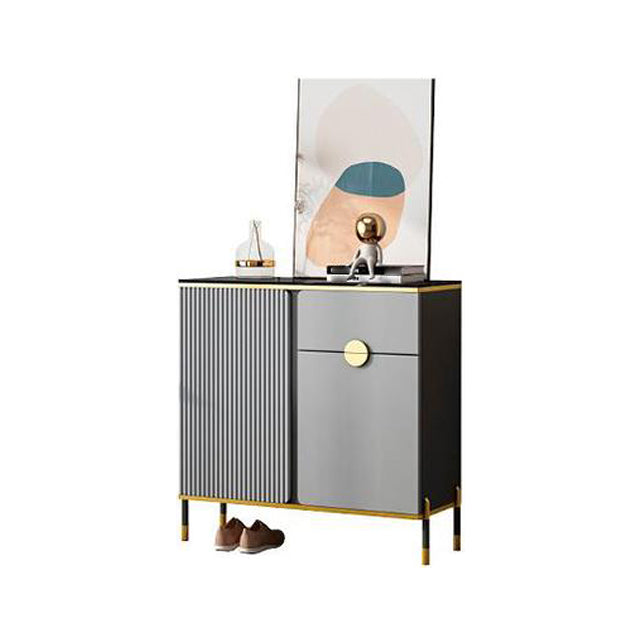 Glam Sideboard Wood Sideboard with Door and Drawer for Living Room