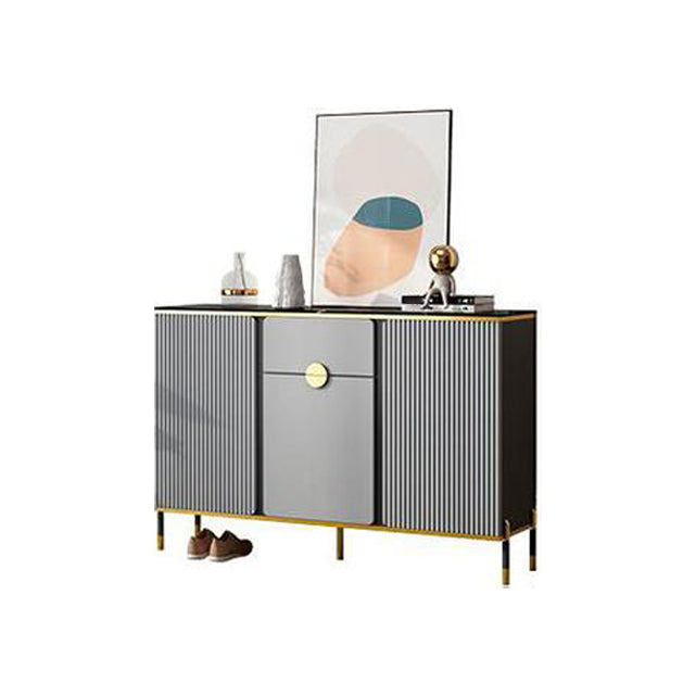 Glam Sideboard Wood Sideboard with Door and Drawer for Living Room