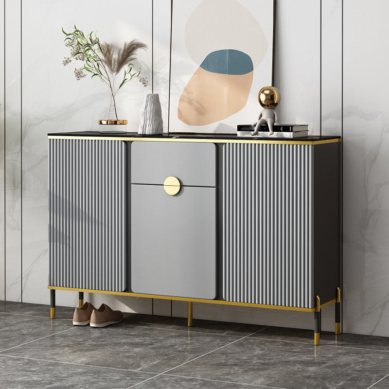 Glam Sideboard Wood Sideboard with Door and Drawer for Living Room