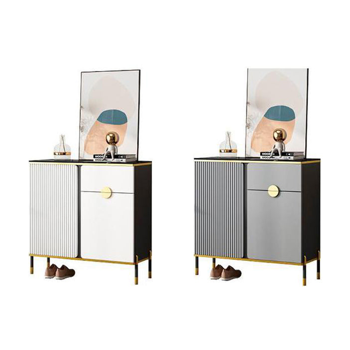 Glam Sideboard Wood Sideboard with Door and Drawer for Living Room