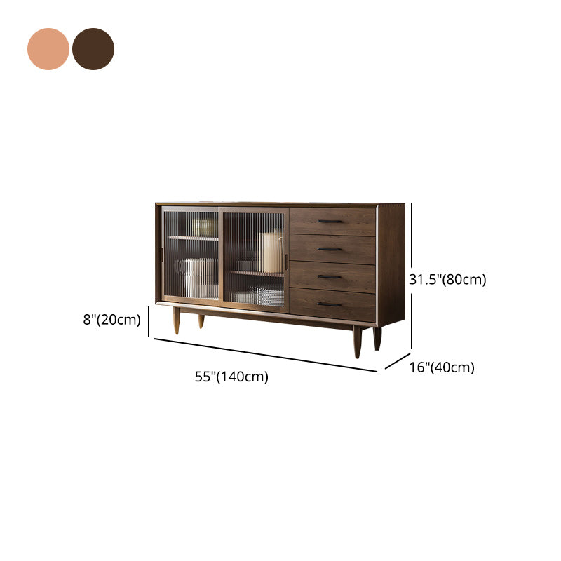 31.50"H Sideboard Contemporary Style Solid Wood Dining Server for Living Room