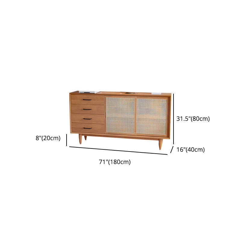 31.50"H Sideboard Contemporary Style Solid Wood Dining Server for Living Room