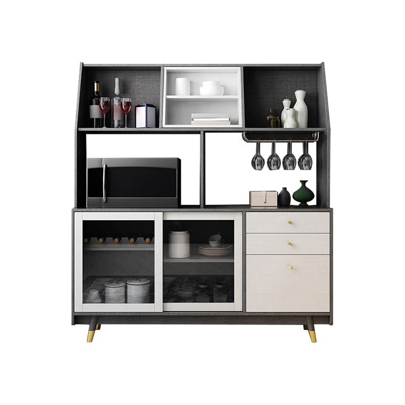 Manufactured Wood Dining Server Living Room Cabinet with Sliding Door