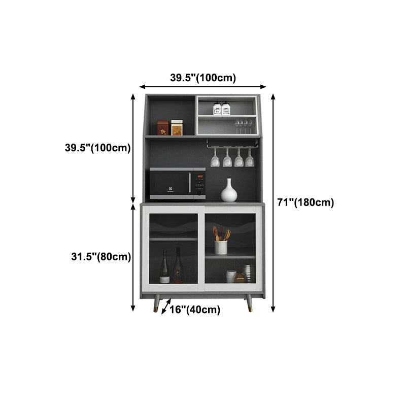 Manufactured Wood Dining Server Living Room Cabinet with Sliding Door