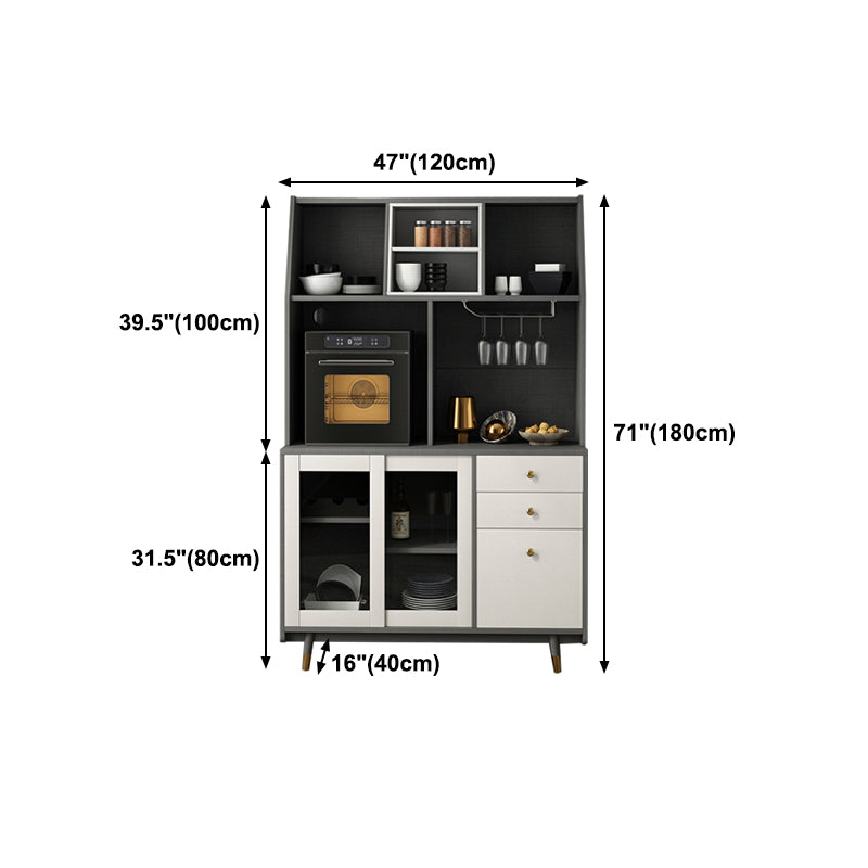 Manufactured Wood Dining Server Living Room Cabinet with Sliding Door