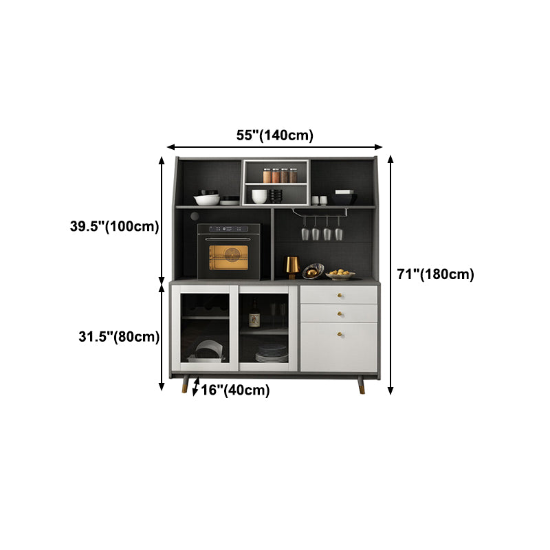 Manufactured Wood Dining Server Living Room Cabinet with Sliding Door