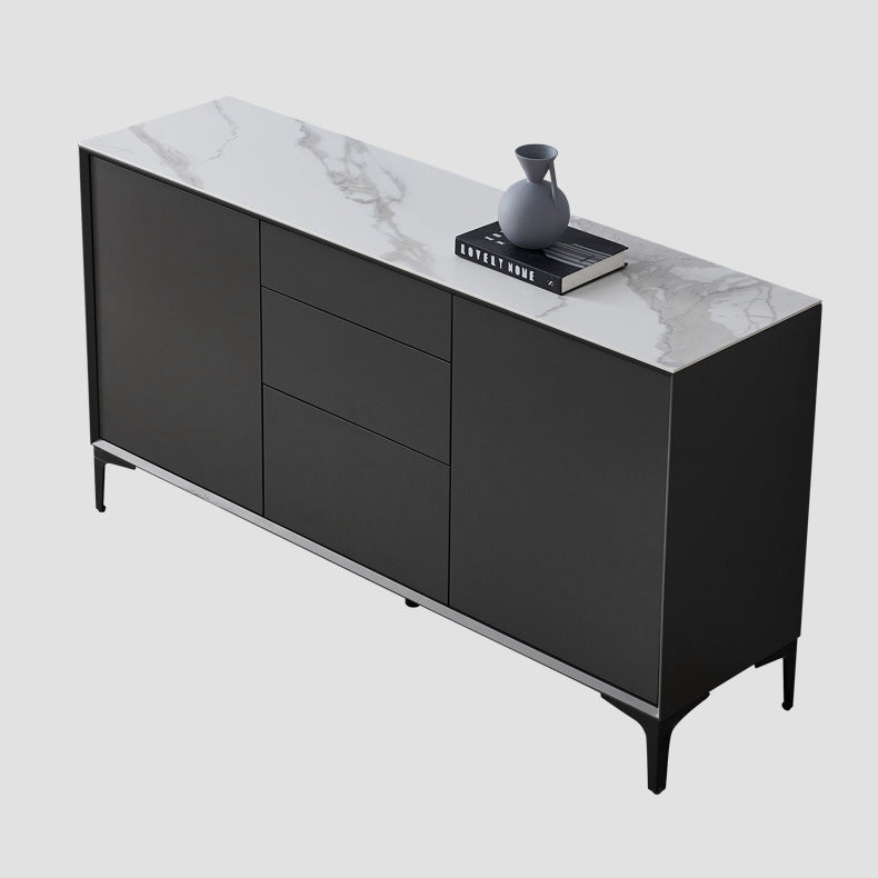 Contemporary Dining Room Sideboard 3 Drawer and 2-Door Stone Sideboard