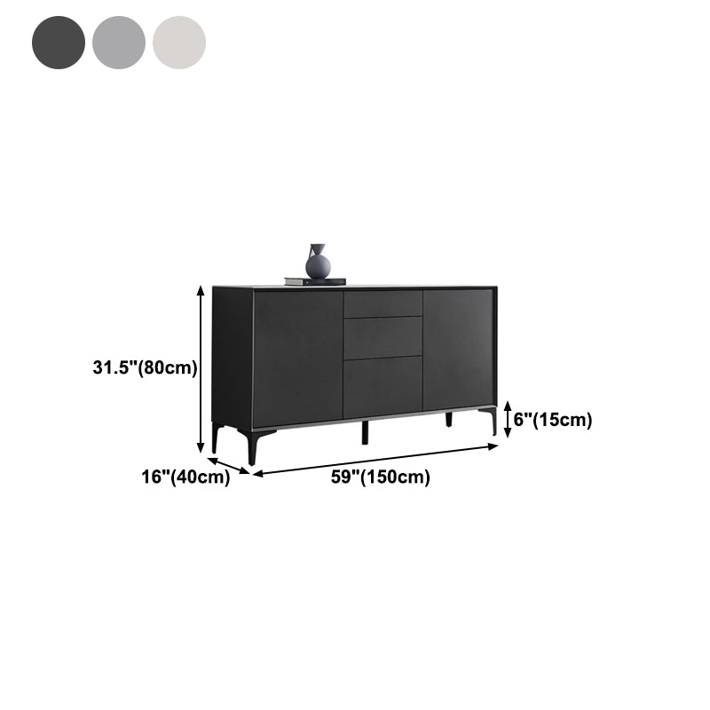 Contemporary Dining Room Sideboard 3 Drawer and 2-Door Stone Sideboard