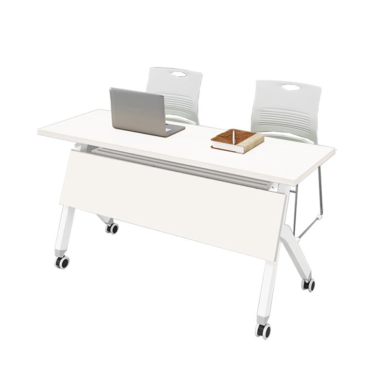 Modern Style Manufactured Wood Desk Rectangular Office Desk with Wheels