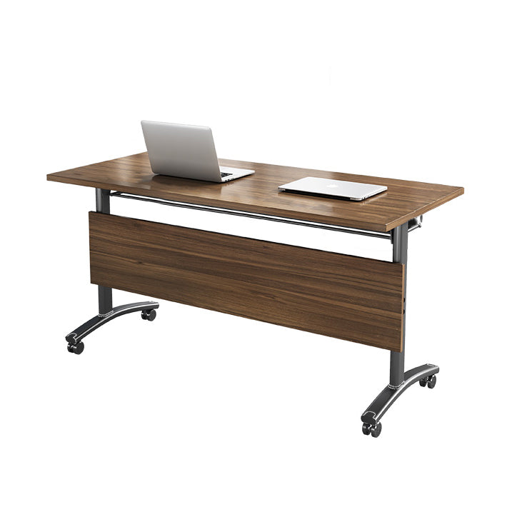 Modern Manufactured Wood Top Office Desk Rectangular Desk with Wheels