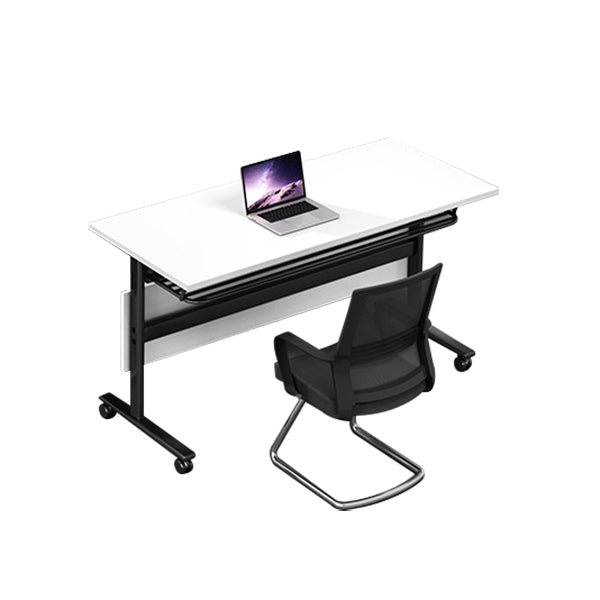 Modern Manufactured Wood Top Office Desk Rectangular Desk with Wheels